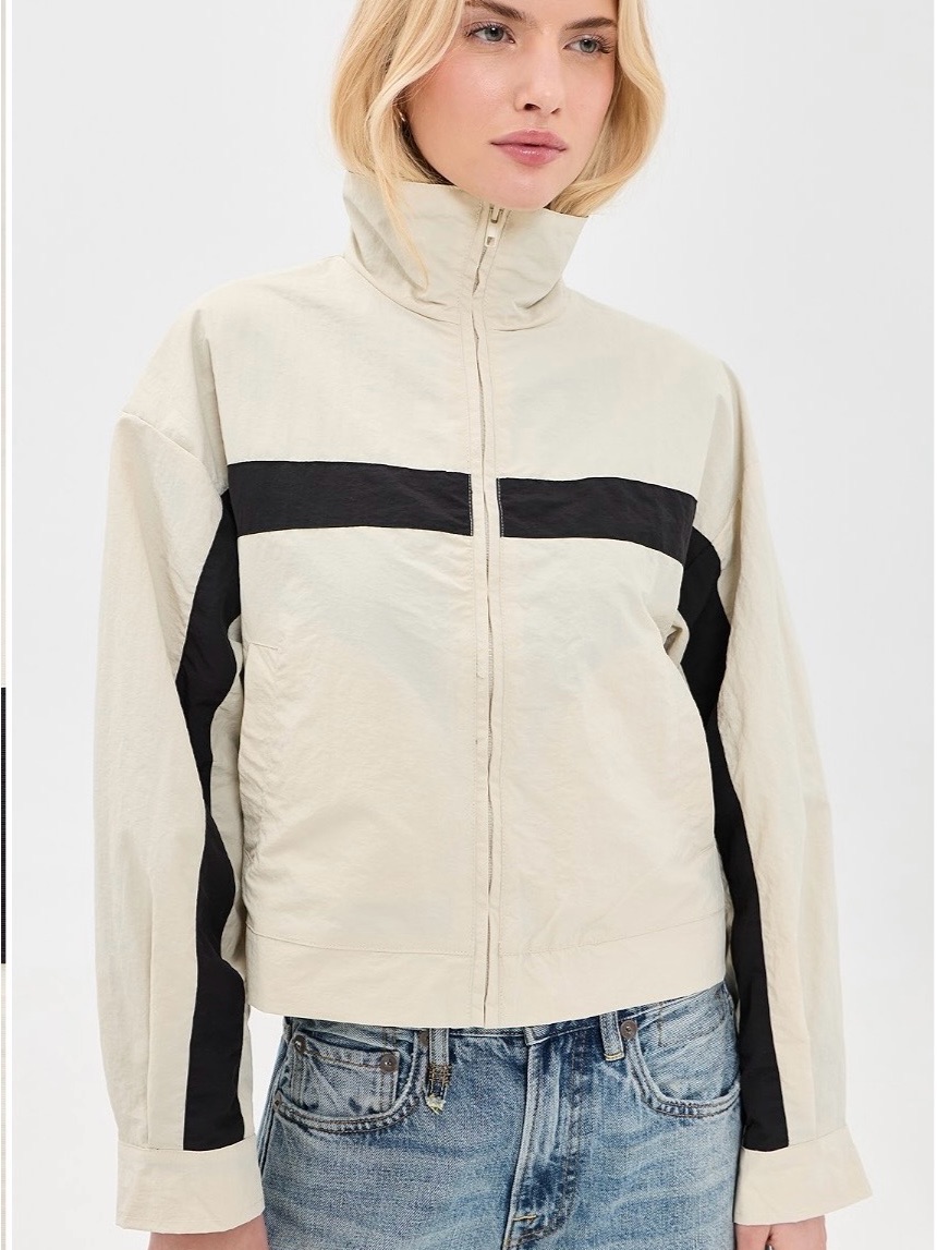 Lioness Essential Windbreaker Cream And Black (Nwt)